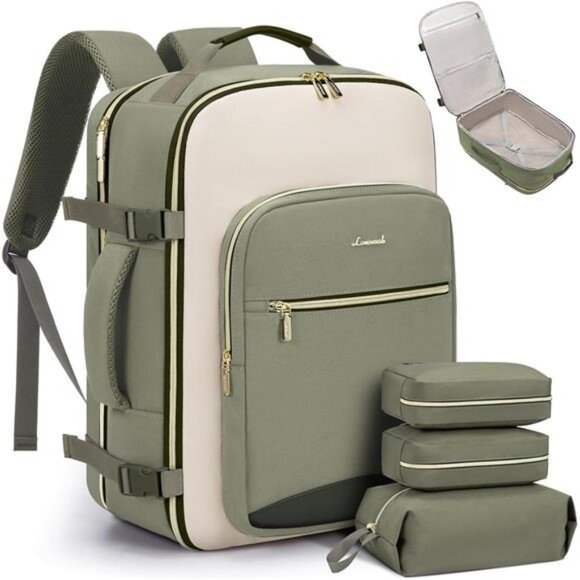 LOVEVOOK 40L Travel Backpack for Women & Men, Large Carry on Backpack for main image 7
